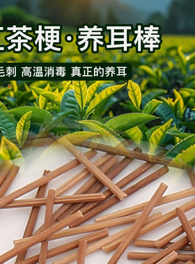 茶叶梗耳棒养耳洞防发炎茶叶棍耳洞防堵针一次性防敏学生隐形耳钉