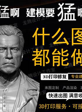 ZBrush建模 STL修图 修改模型 3D建模犀牛3dsMax 3D打印修覆代画