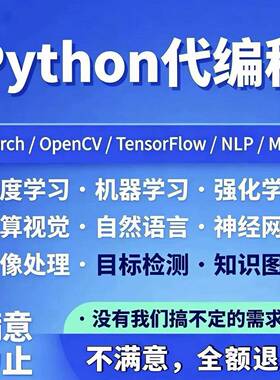 python代编程序深度学习机器学习代码指导代码编写算法爬虫代做