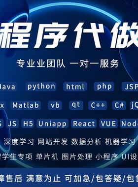 python java代编程matlab数据分析程序代码编写C+开发c#语言代做