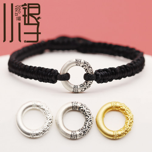 祥云圆环跑环圆环S999纯银