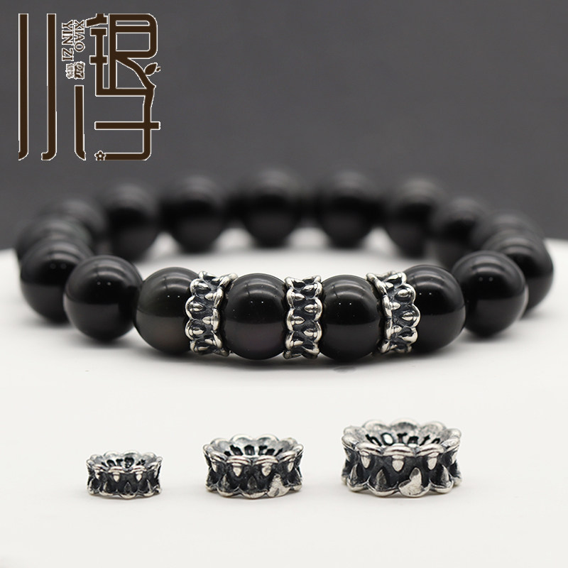 S925纯银隔珠 做旧吞噬卡环泰银银饰文玩搭配DIY男士编绳手串配件,饰品/流行首饰/时尚饰品新,其他DIY饰品配件,淘宝优惠券,粉丝福利购,淘宝优惠卷
