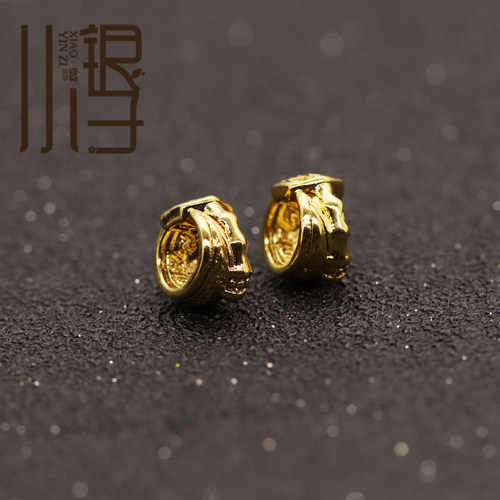 合金短剑绕圈圆环卡珠大孔