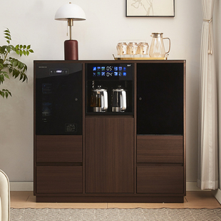 2025新款 茶吧机全自动商务办公室智能现代置物柜冰吧饮水机带消毒