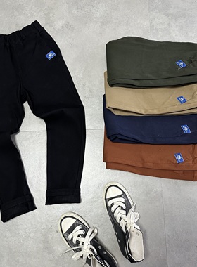 出口日单KRM元单 秋冬款男女中大童青少年弹力抓绒休闲裤120-170