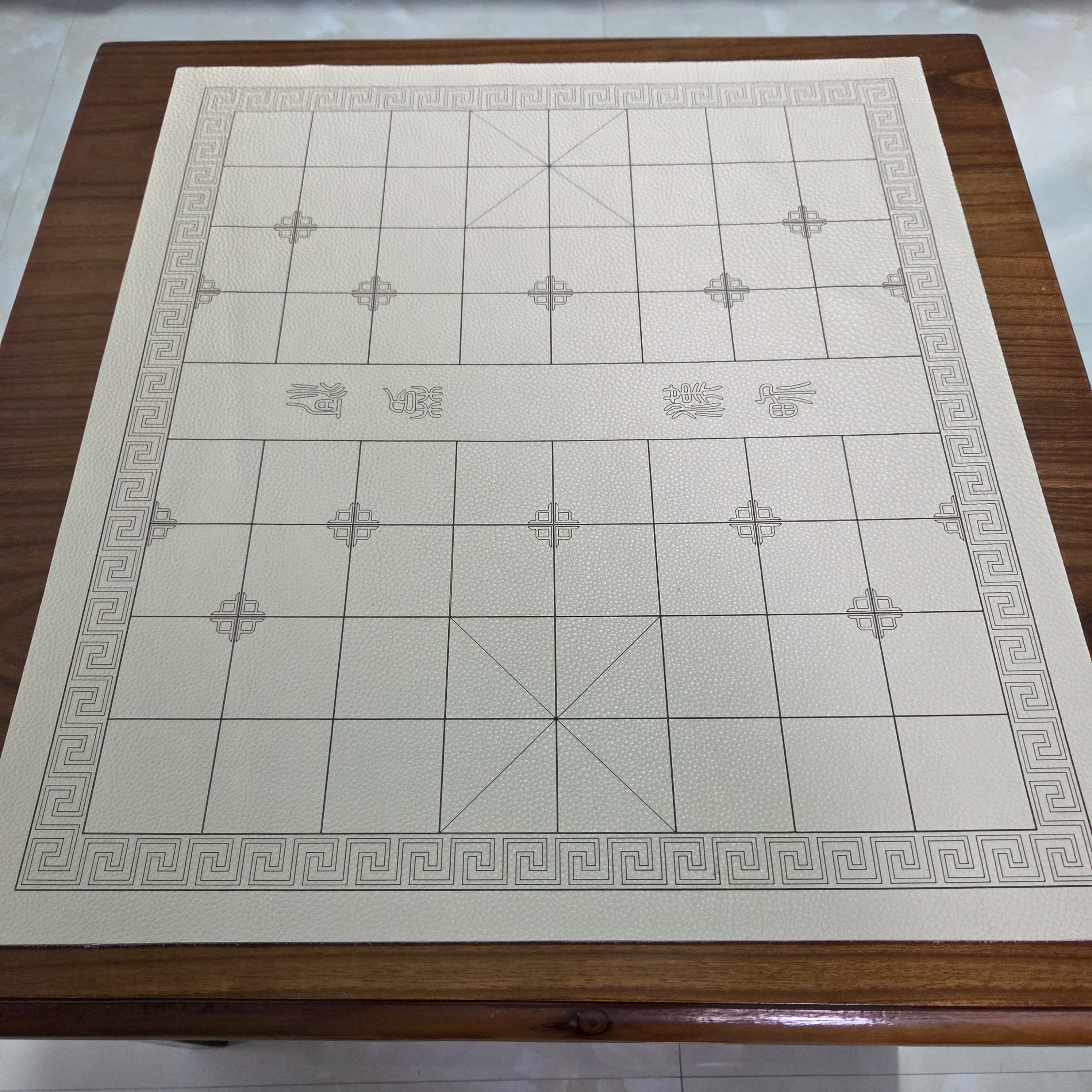 牛皮象棋盘古典纹样加厚软款