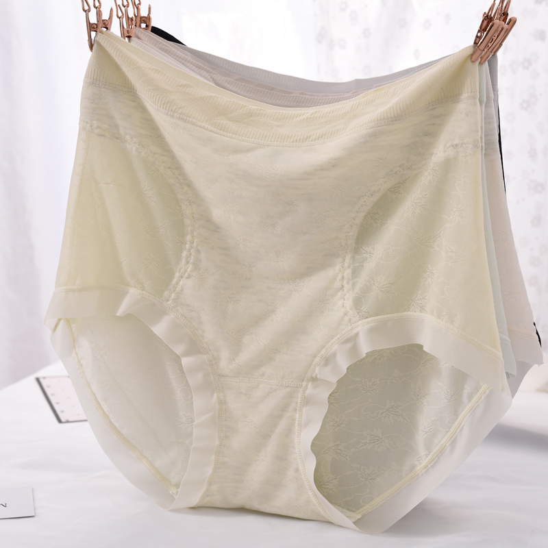 透明性感高腰蕾丝内裤女
