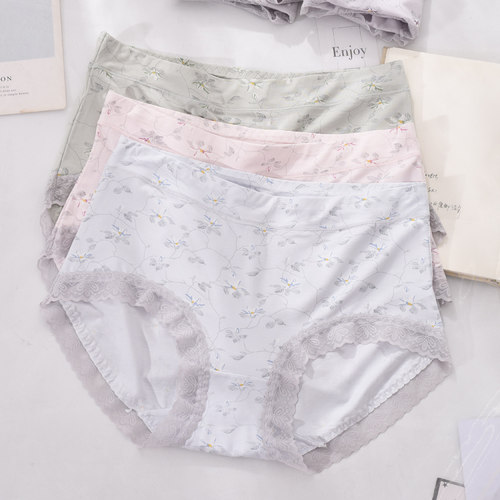 碎花莫代尔内裤女蕾丝