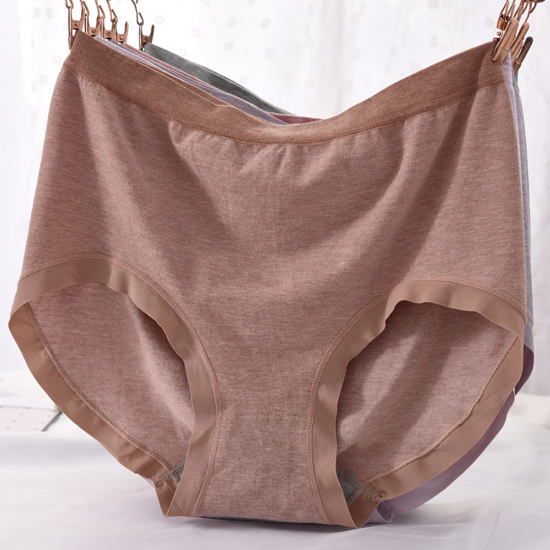 彩纱无缝内裤女高腰大码胖MM宽松超弹无痕舒适包臀一体三角裤衩头