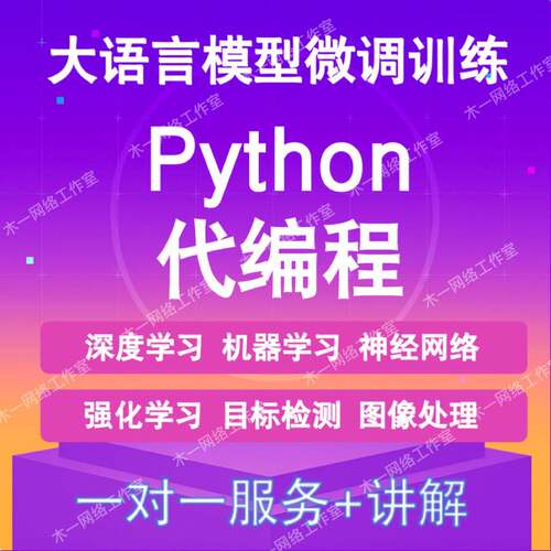 python代编程深度学习算法数据爬虫大模型微调代码服务