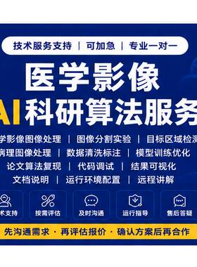 医学影像AI科研算法服务 Python深度学习 图像分割 目标区域检测