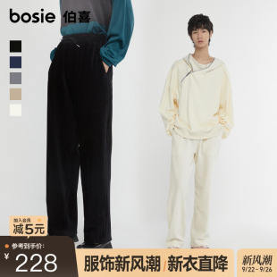 男情侣灯芯绒肌理感休闲裤 卫裤 子潮 新款 bosie伯喜2025年秋季