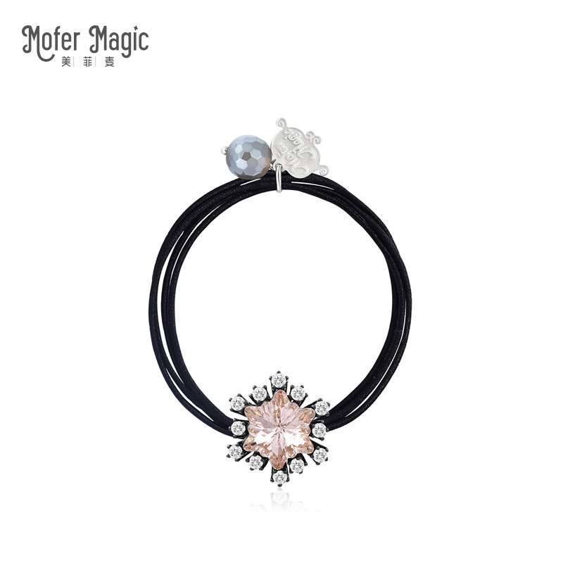 MoferMagic韩范儿海星水钻发圈发绳女士镶钻亮闪扎马尾皮筋发饰品