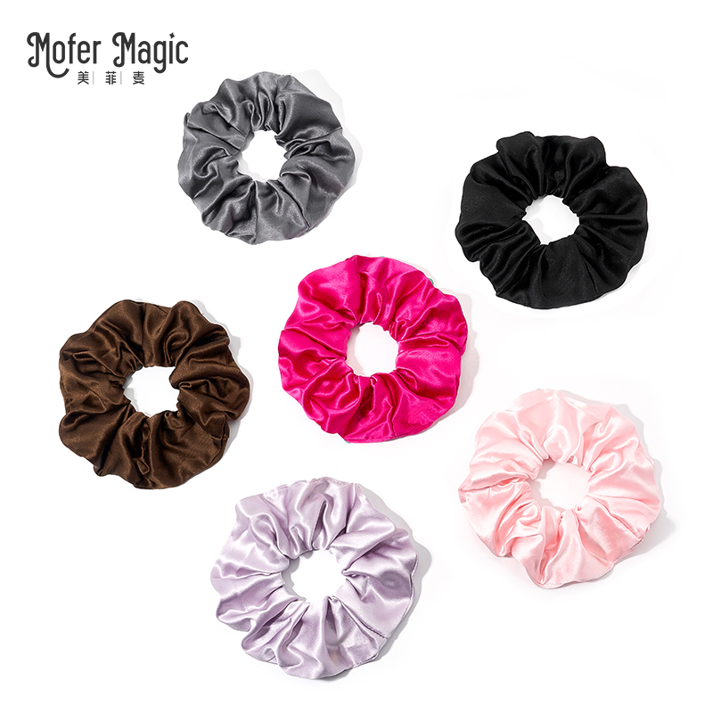 美菲麦发圈蚕丝高级感纯色