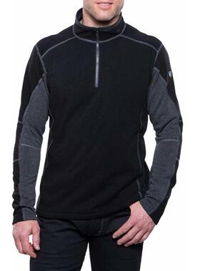 代购KUHL男士抓绒衣保暖排汗透气户外上衣半拉链长袖保暖上衣