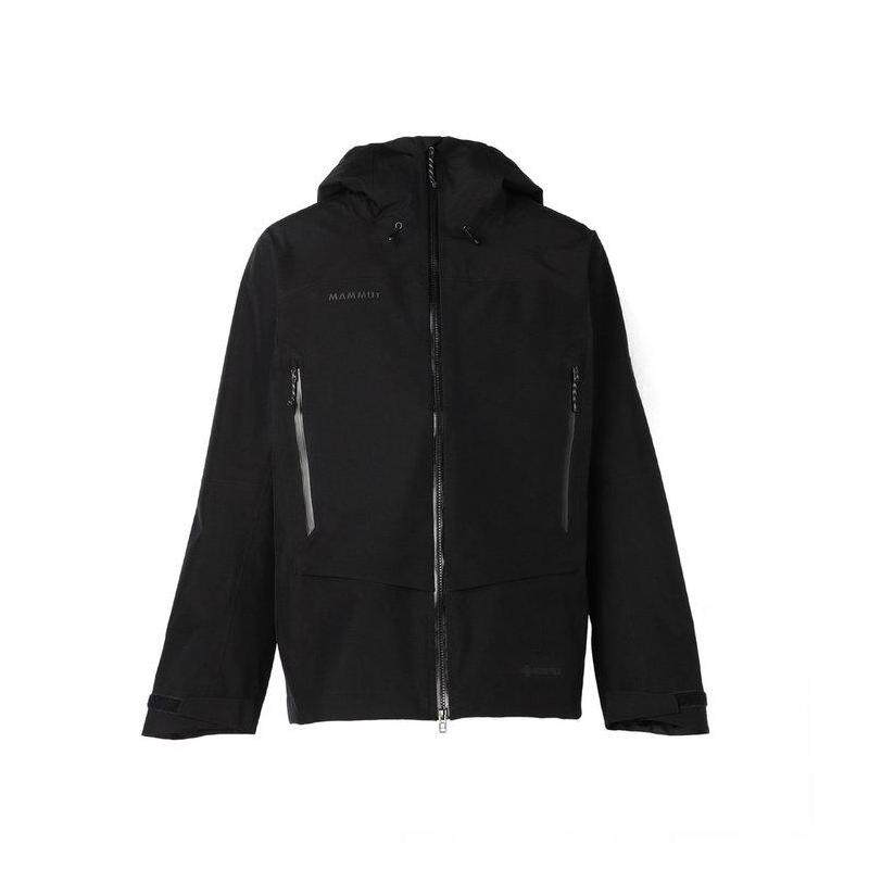代购Mammut猛犸象男士冲锋衣防水防风保暖户外夹克连帽长款硬壳外