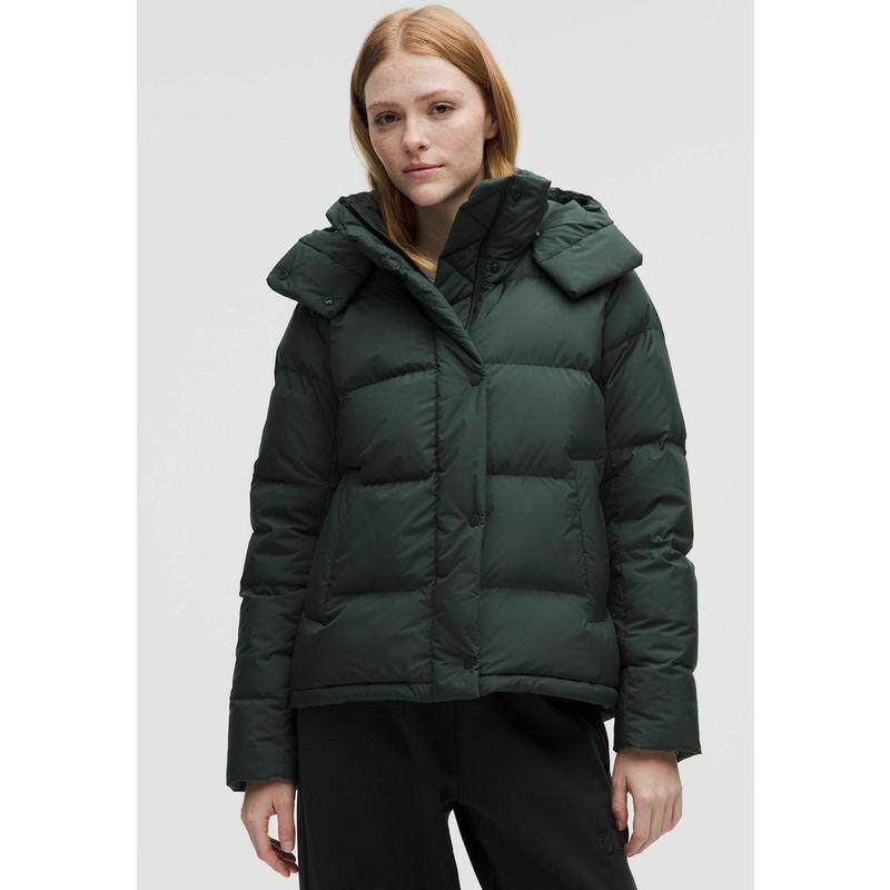 代购lululemon露露乐蒙女士羽绒服保暖保暖防水性能可拆卸帽子