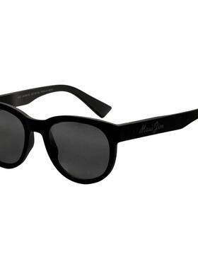 代购MauiJim男士太阳镜偏光防紫外线抗强光高清视野黑色圆形框