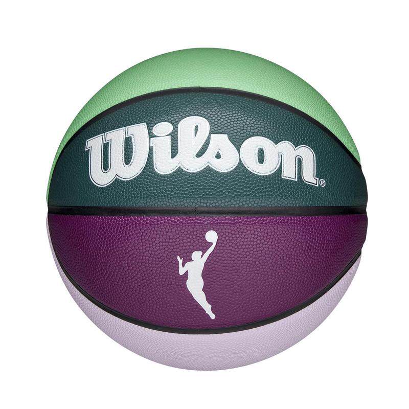 代购Wilson威尔胜篮球比赛用球专业级抓握纹理耐磨表面绿色紫色
