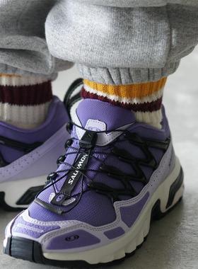 代购Salomon ACS + 萨洛蒙男女同款稳定舒适减震防滑紫色户外登