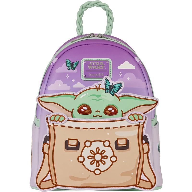 代购Loungefly男女星战双肩包隐藏口袋立体贴布设计可动造型内衬