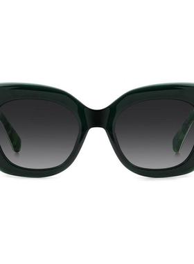 代购kate spade女士太阳镜遮光防紫外线渐变镜片轻盈方形绿色