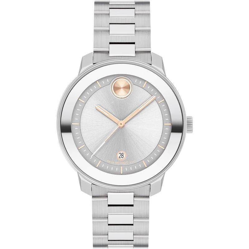 代购Movado/摩凡陀女士腕表瑞士石英机芯不锈钢表带mm轻奢时尚表