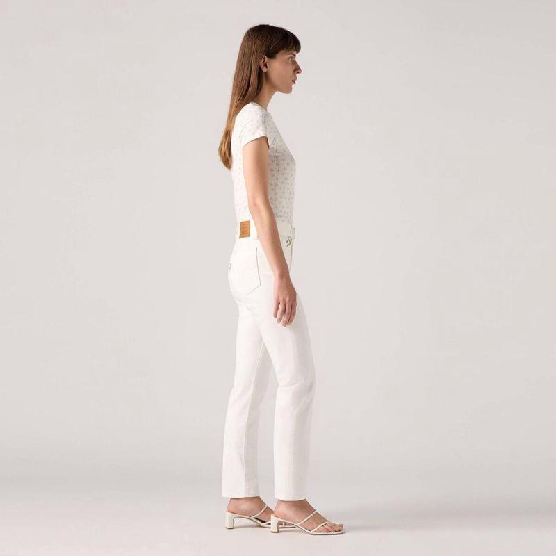 海外代购Levi&rsquo;s/李维斯女士运动牛仔裤直筒米色日常休闲