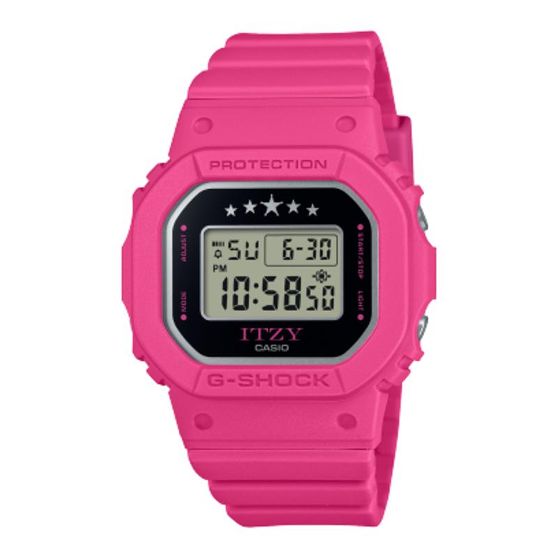 代购卡西欧CASIO女子手表正品GMD-S5610IT-4AJR玫粉色数显腕表