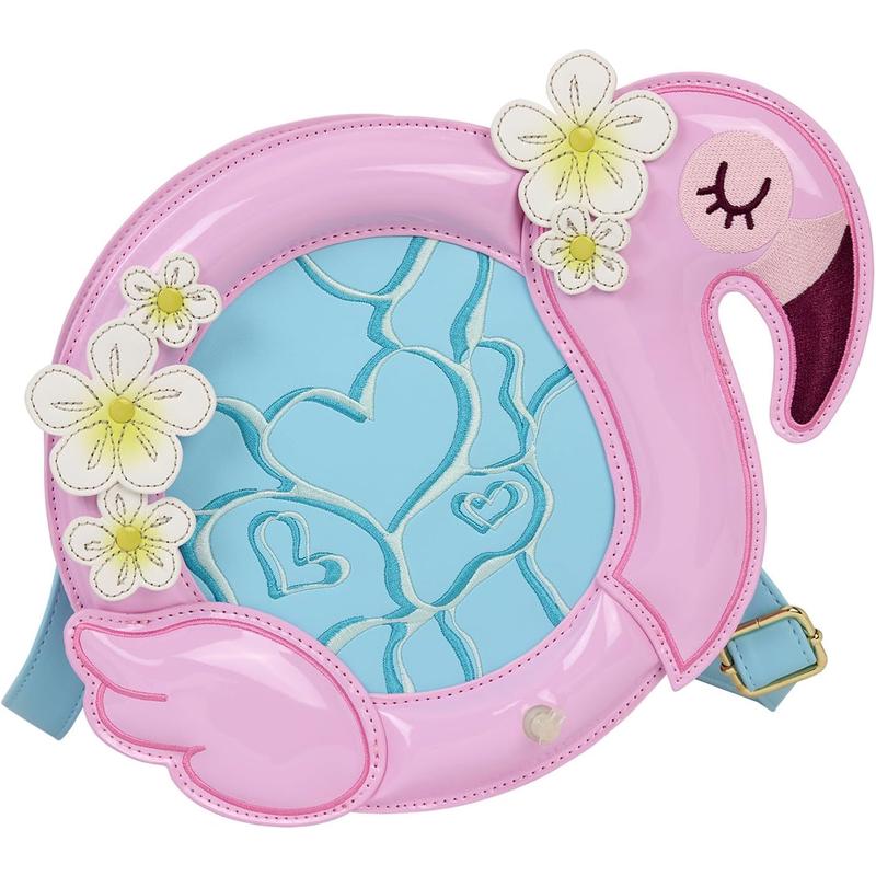 代购美国代购Loungefly女包火烈鸟游泳圈形个性痛包休闲斜挎单肩