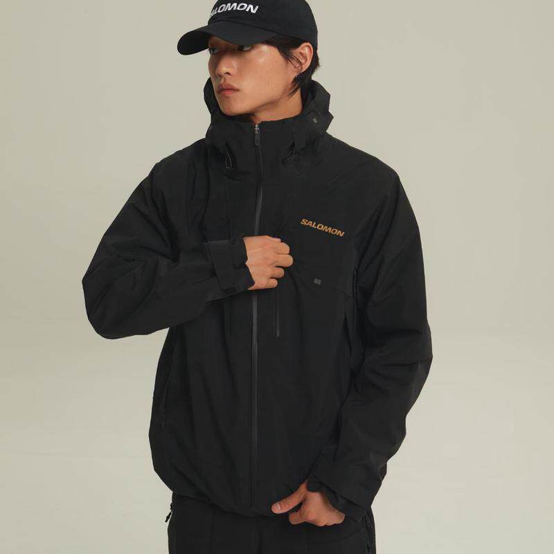 代购SALOMON萨洛蒙男士羽绒服保暖防风防水三合一外套立领长袖