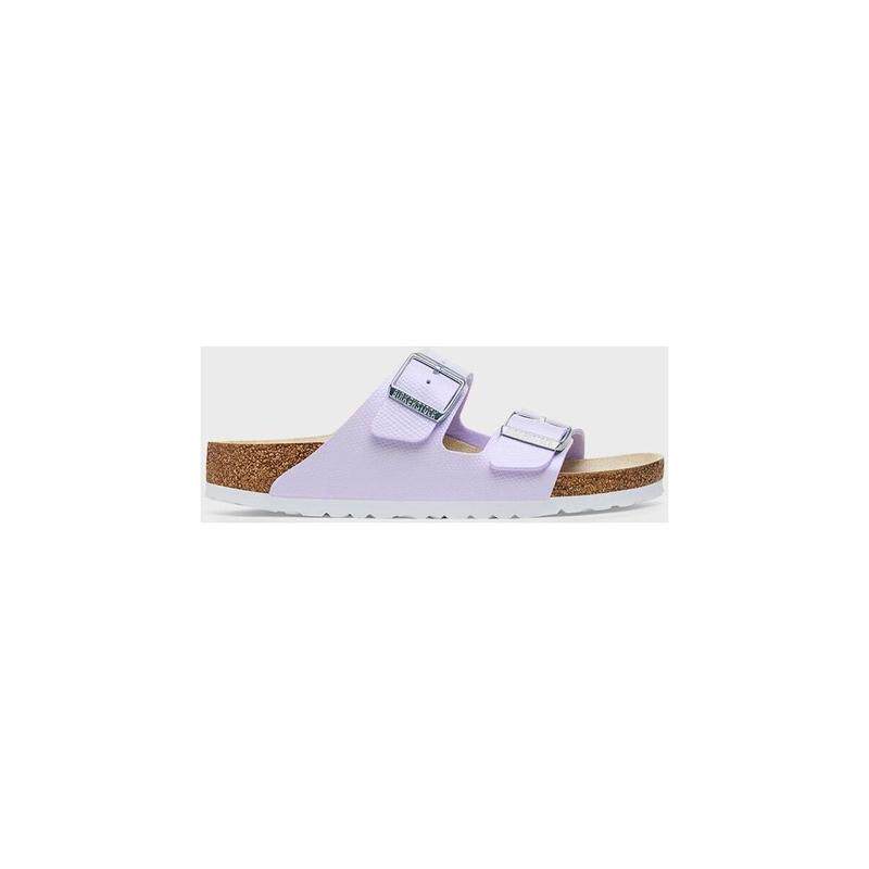 代购Birkenstock女士拖鞋舒适透气轻便易穿脱浅紫色软木底皮革面