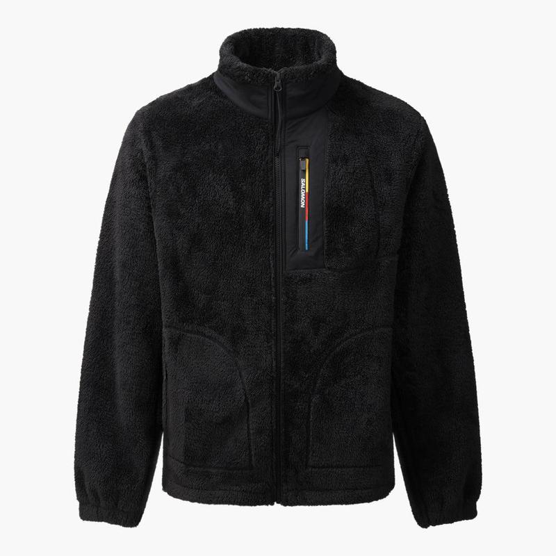 代购SALOMON萨洛蒙女士抓绒衣保暖防风透气户外外套立领长袖