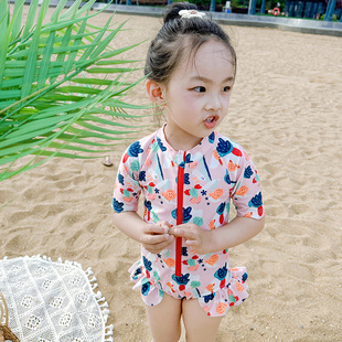 儿童泳衣女童女孩2025新款 备 防晒速干婴幼儿连体游泳衣小童宝宝装