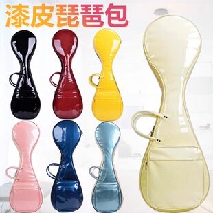 漆皮琵琶包便携加厚琵琶琴包袋水晶亮面儿童双肩背包防水溅防震