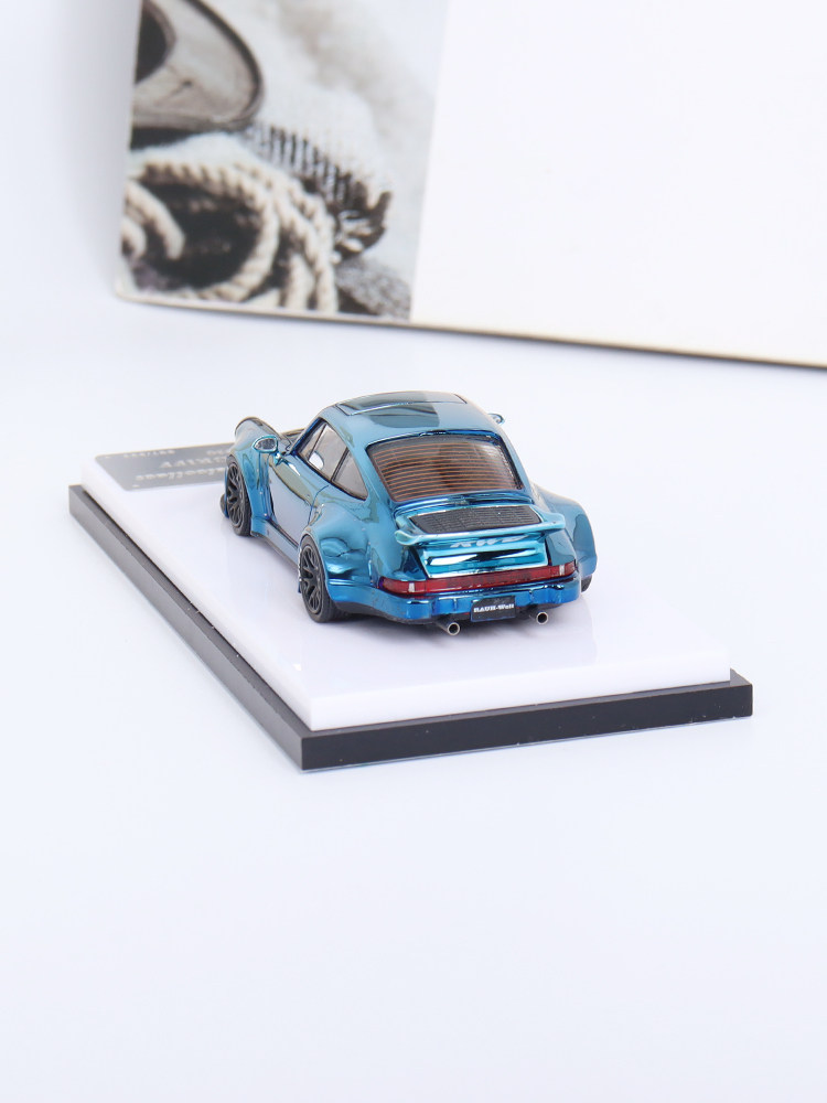 장식 포르쉐 911 930 고래 날개 MC 1:64 RWB 수정 버전 시뮬레이션 합금 자동차 모델 컬렉션
