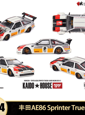 丰田AE86 Sprinter Trueno Kaido MINIGT 1:64 开盖合金汽车模型
