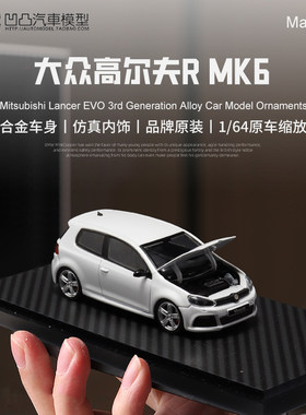 大众高尔夫R MK6 低趴改装及物1:64六代 GTI 仿真合金汽车模型HEC