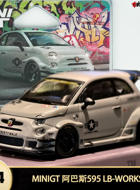 阿巴斯595 Abarth LBWK 菲亚特1064 MINIGT 1:64合金仿真汽车模型