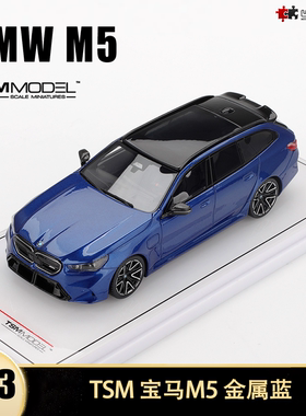 收藏宝马 M5 G99 Touring 瓦罐旅行车 TSM 1:43 仿真树脂汽车模型