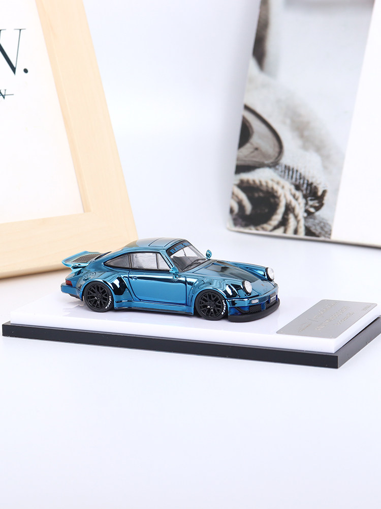 장식 포르쉐 911 930 고래 날개 MC 1:64 RWB 수정 버전 시뮬레이션 합금 자동차 모델 컬렉션
