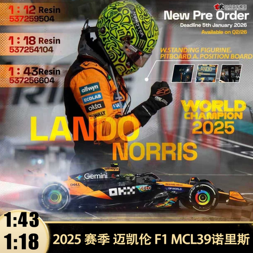 迈凯伦MCL39阿布扎比F1赛车模型