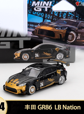 丰田 GR86  LB Nation 改装车 MINIGT 1:64 仿真合金汽车模型1149