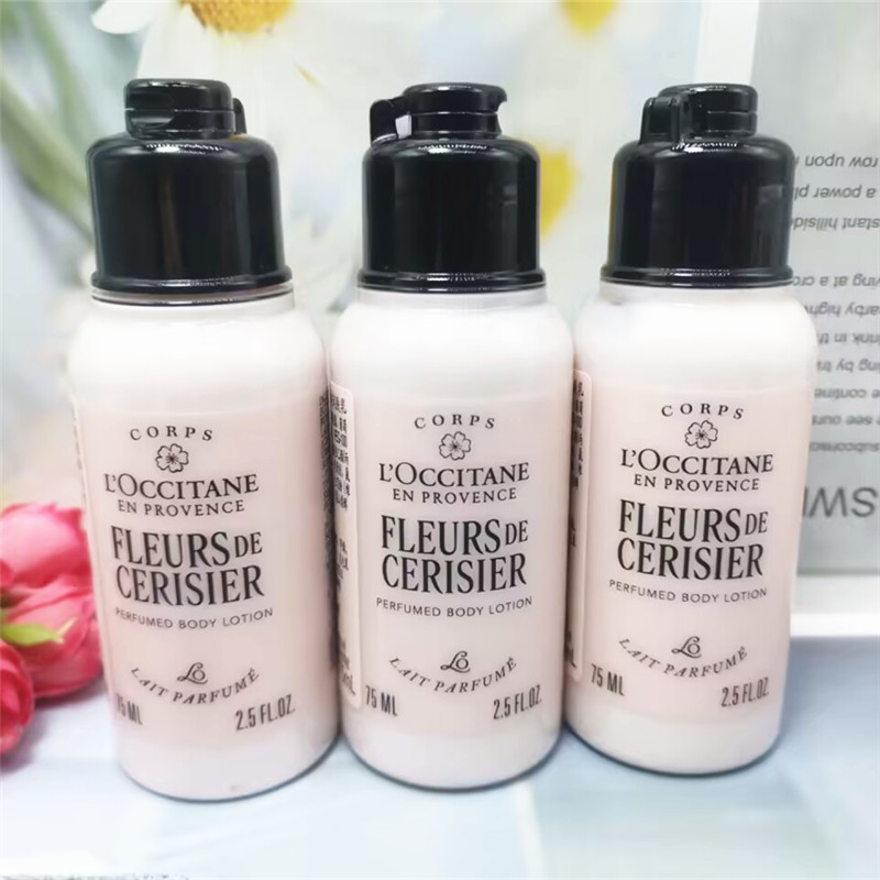 专柜正品小样 欧舒丹甜蜜樱花香润肤乳75ml身体乳旅行装