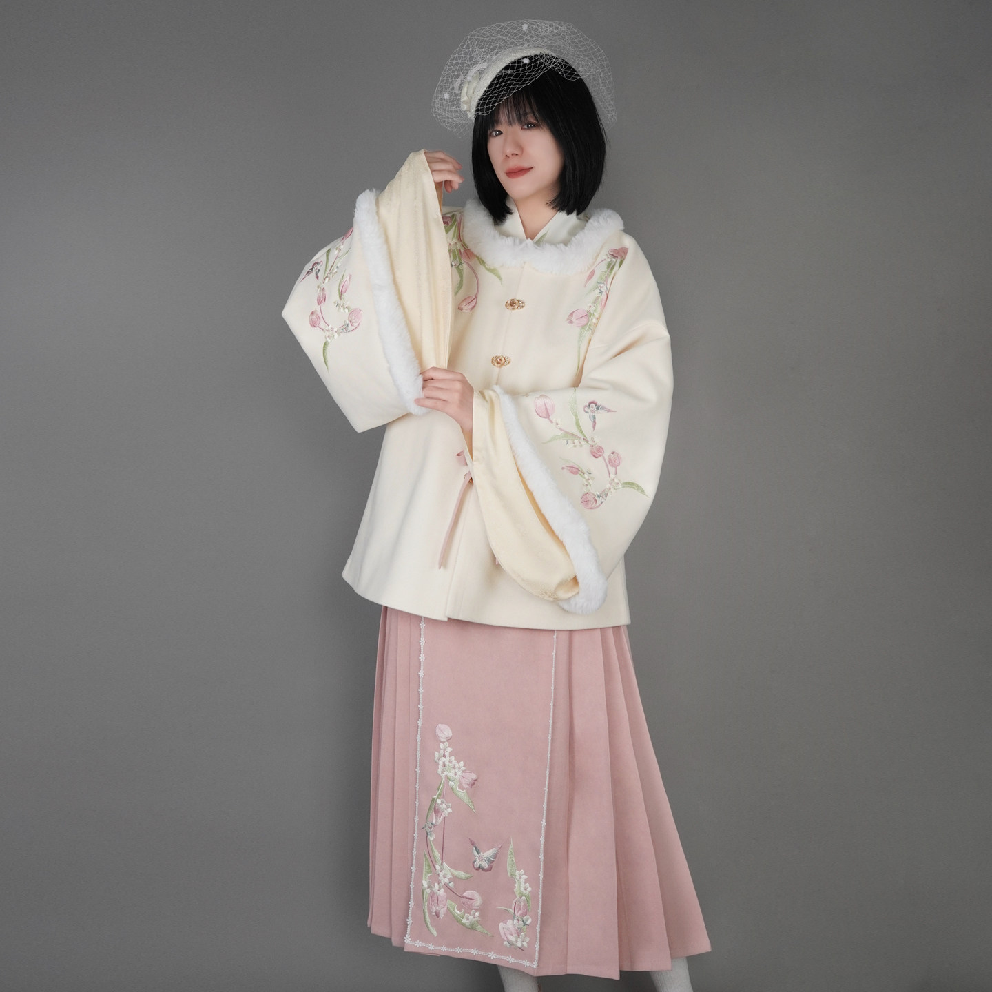 随淇自然【郁金香】原创大码昭君袄秋毛呢冬汉服马面裙胖mm230斤,女装/女士精品,汉服套装,淘宝优惠券,粉丝福利购,淘宝优惠卷