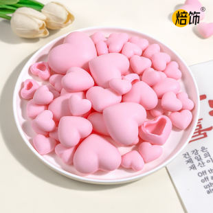 爱心巧克力蛋糕装 饰情人节七夕520心形摆件情侣烘焙配件生日插件