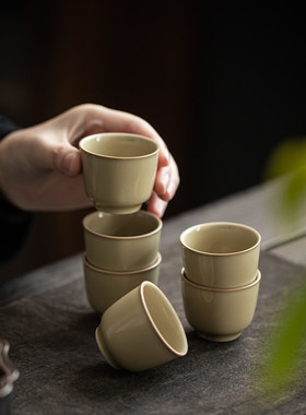 木灰陶瓷小茶杯主人品茗杯