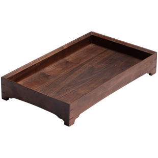 草木祠北美黑胡桃木茶托盘茶具茶杯收纳干泡小茶盘纯实木家用壶承