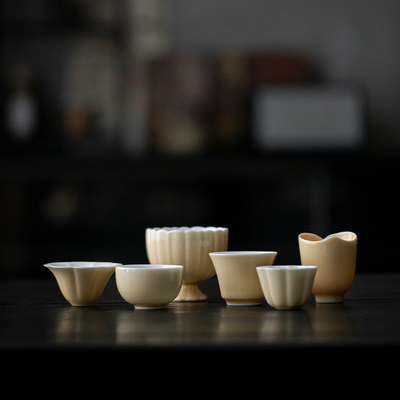 小清新茶杯花茶绿茶杯高足酒杯