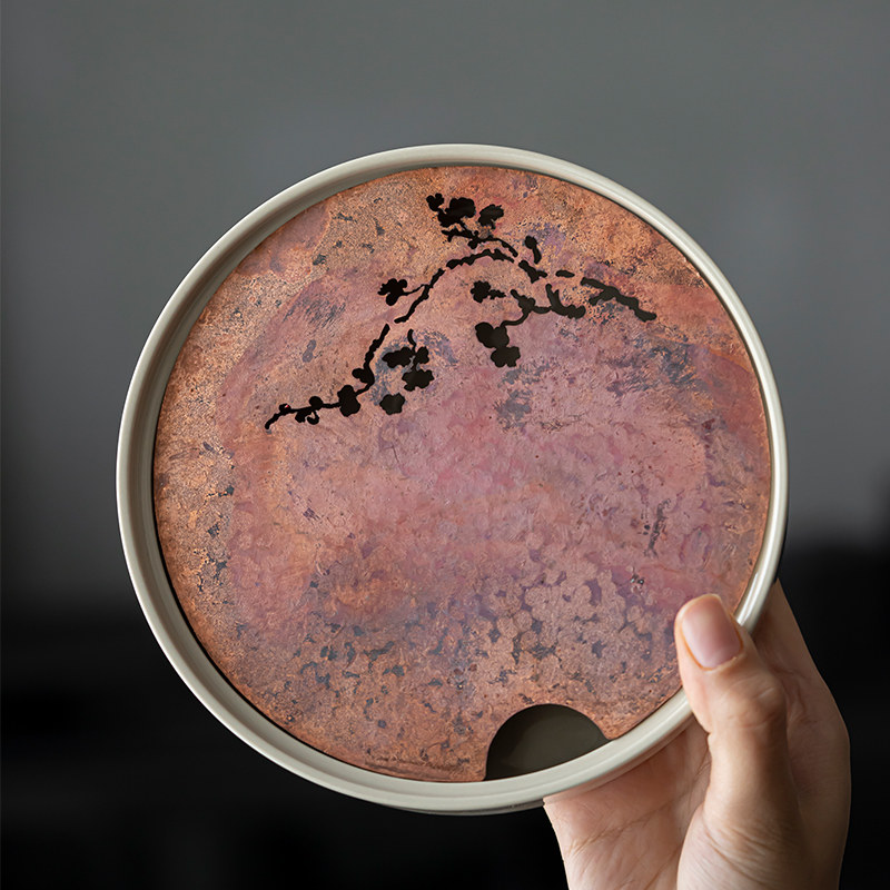 草木祠 草木灰壶承双层手工铜盖蓄水小茶盘干泡台茶托 托盘陶瓷茶,餐饮具,茶道/零配,淘宝优惠券,粉丝福利购,淘宝优惠卷